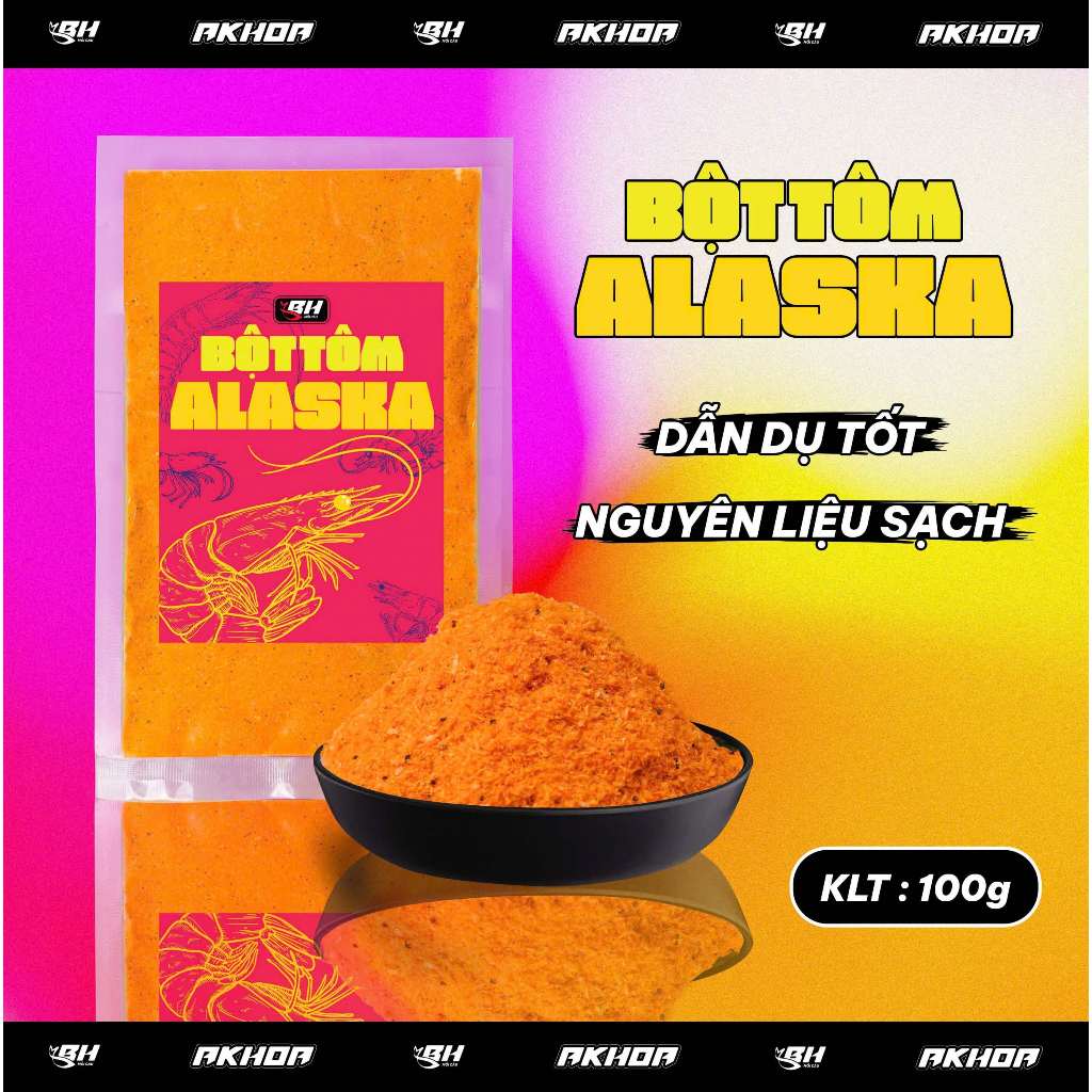 Bột Tôm Alaska BH - Phụ Gia Câu CÁ