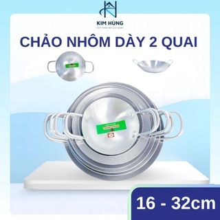 [Giá Xưởng] Chảo nhôm dày có quai sâu lòng 16 tới 32cm