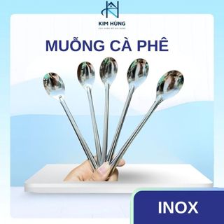 [Giá Xưởng] Combo 10 Muỗng thìa cafe inox dày đẹp trơn muỗng sữa chua inox cao cấp