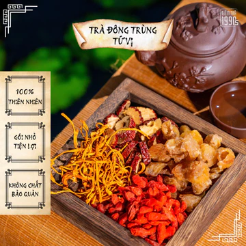 [Gói lẻ] Trà Đông Trùng Tứ Vị Tiệm Trà 1990s, Trà Thảo Mộc Giúp Ngủ Ngon, An Thần, Bổ Máu