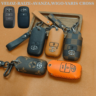 Bao Da Chìa Khoá Toyota Yaris Cross bản 1.5G 2023-2024,Bọc Chìa Khóa Yais cross,Bao Da Chìa Khóa toyota Veloz (Móc Đ)