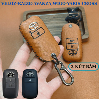 Bao Da Chìa Khoá Toyota Yaris Cross bản 1.5G 2023-2024,Bọc Chìa Khóa Yais cross,Bao Da Chìa Khóa toyota Veloz (Móc Đ)