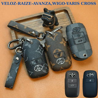 Bao Da Chìa Khoá Toyota Yaris Cross bản 1.5G 2023-2024,Bọc Chìa Khóa Yais cross,Bao Da Chìa Khóa toyota Veloz (Móc Đ)