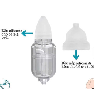 Dụng Cụ Hút Mũi Kéo Tay Silicon Cao Cấp Lực Hút Mạnh An Toàn Cho Bé Của Shop (Mẫu Mới)