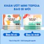 Khăn ướt mini cao cấp TOPGIA túi 10 gói 8 tờ mềm mại, không mùi không parabens