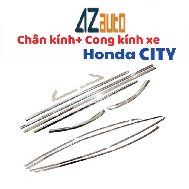 Nẹp chân kính và cong kính xe Honda City 2021-2025
