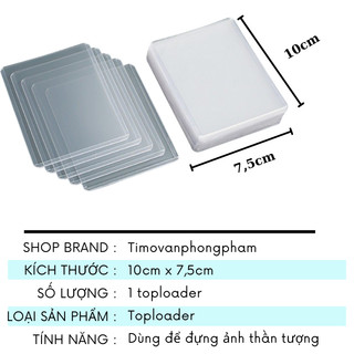 Toploader 100cái Đựng Card Combo B8 Decor Bảo Vệ Ảnh Timo VPBL16