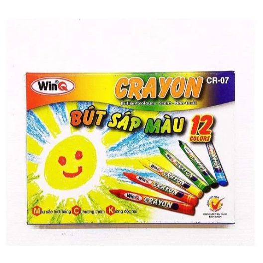 Product image [WINQ] BÚT SÁP 12 MÀU WINQ CR-07, BÚT SÁP THƠM 2