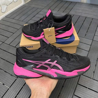 Giày tenis pickleball chơi thể thao bigsize nữ Asi_cs màu đen hồng cổ thấp mùa hè êm nhẹ , sneaker thời trang nữ cao cấp