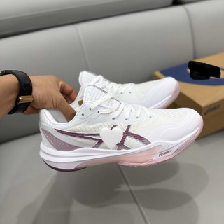 Giày tenis pickleball thể thao cổ thấp mùa hè bigsize nữ Asi_cs màu trắng tím êm nhẹ , sneaker thời trang cao cấp nữ