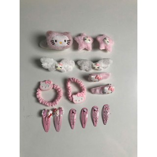 Set 50 kẹp tóc dễ thương màu hồng, màu xanh cho bé gái phong cách Hàn Quốc T215