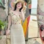 Set đi biển, đồ mặc hè, set áo Lụa hoa có mút phối chân váy Lụa dài có lót ( QC)