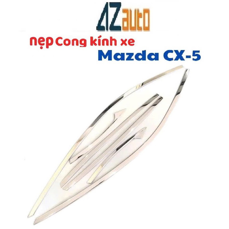 Viền cong kính xe Mazda Cx5 2018-2025 chất liệu inox 304 hàng cao cấp loại I tăng thẩm mỹ xe