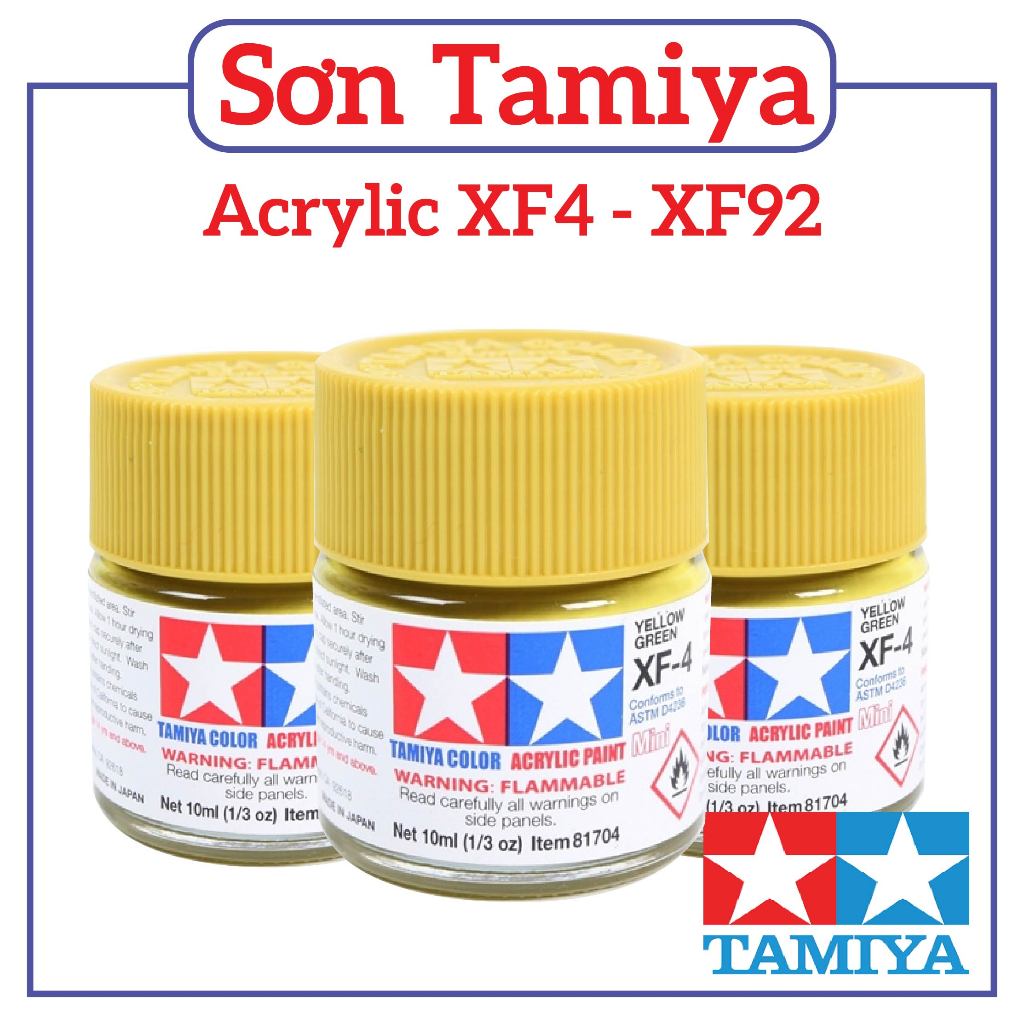 Acrylic (XF4 - XF92) Sơn mô hình gốc nước Tamiya – Sơn mô hình màu kim ...