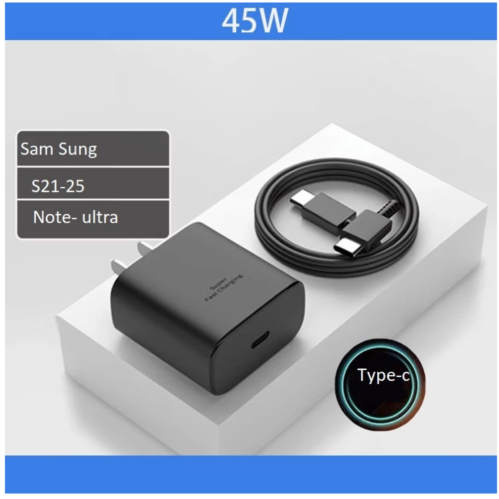 Sạc Nhanh Samsung PD 25W / 45W / 67W / 200W – Củ Cáp Type-C – Dùng Galaxy S20–S25, Note, Z Fold/Flip