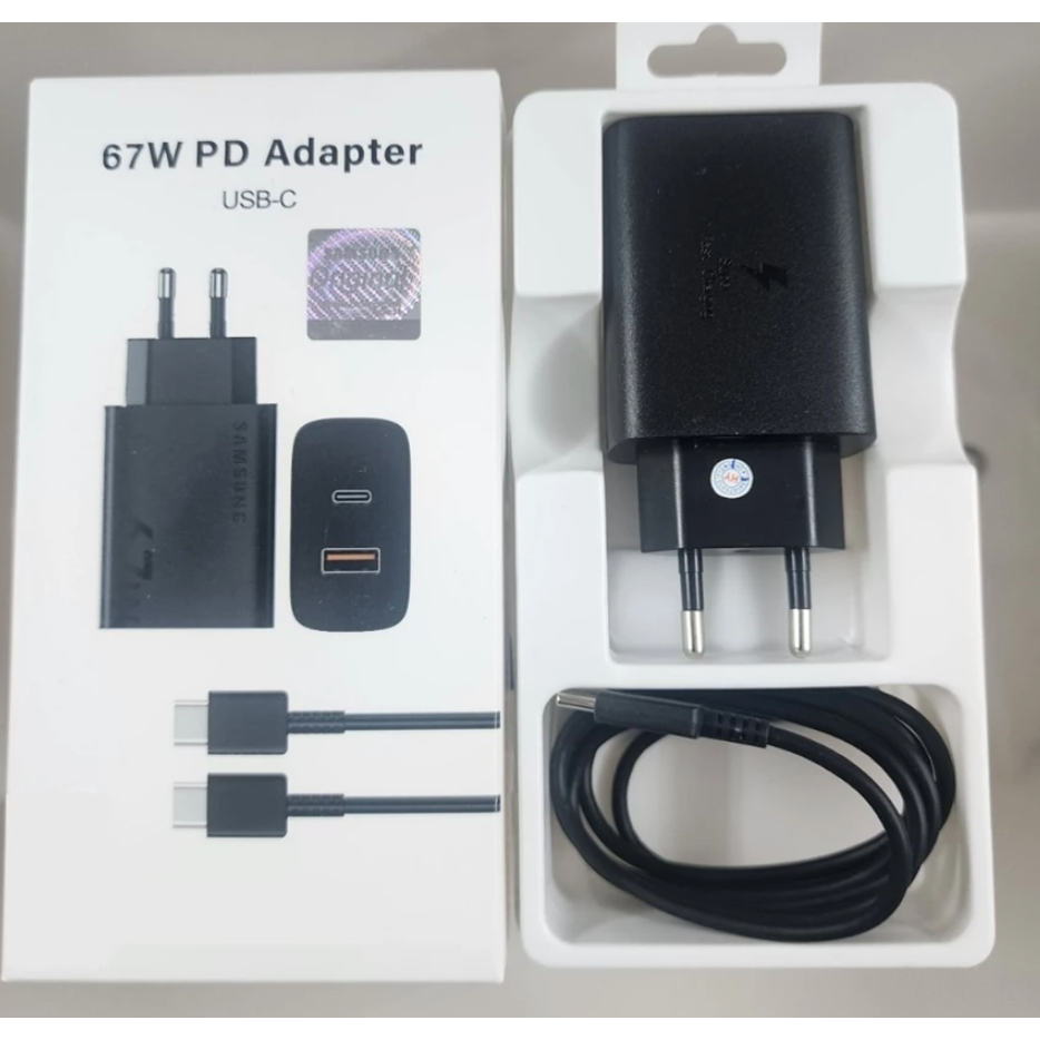 Sạc Nhanh Samsung PD 25W / 45W / 67W / 200W – Củ Cáp Type-C – Dùng Galaxy S20–S25, Note, Z Fold/Flip