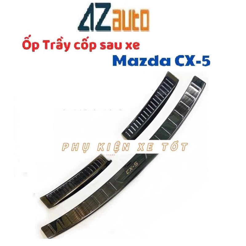 Ốp chống trầy cốp xe CX5 2018-2025 vân Titan chống rỉ hàng cao cấp