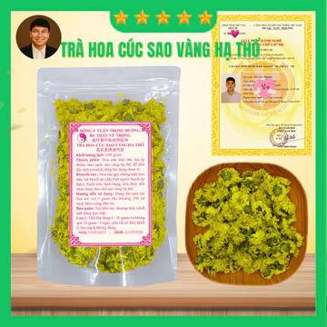 Trà Hoa Cúc Sao Vàng Hạ Thổ 100G - Tăng cường thị lực, An thần, ngủ ngon, Giải nhiệt, mát gan, Hỗ trợ ổn định huyết áp.