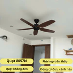 20/06 VOUCHER 50K Quạt trần 5 cánh không có đèn phù hợp với trần thấp, chung cư có điều khiển từ xa 6 cấp độ gió — ảnh 3
