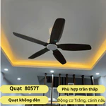 20/06 VOUCHER 50K Quạt trần 5 cánh không có đèn phù hợp với trần thấp, chung cư có điều khiển từ xa 6 cấp độ gió — ảnh 4