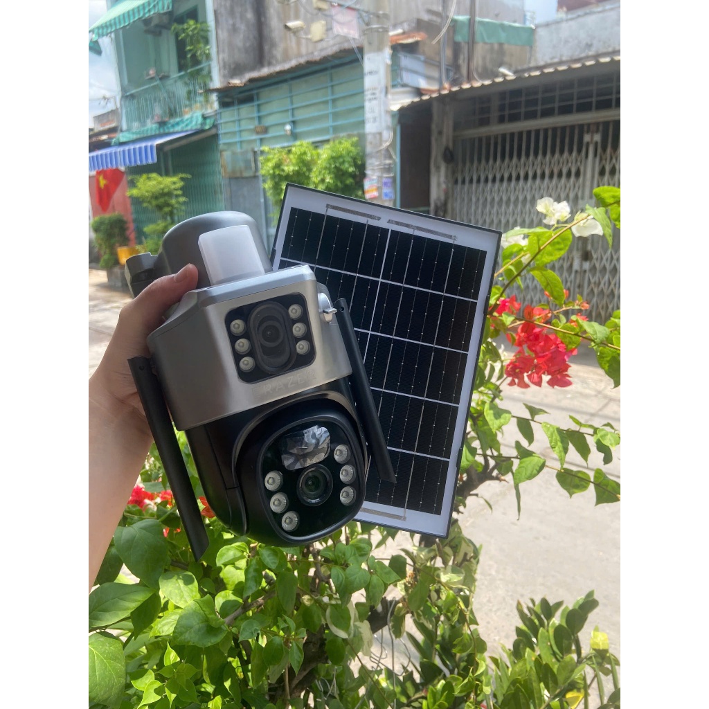(Lỗi 1 đổi 1) Camera ESEE MODEL 2026 ngoài trời dùng sim 4G năng lượng mặt trời, 2 ống kính - Hàng chính hãng