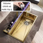[Hàng Nhập Khẩu] Chậu rửa chén bát 5 phím đàn màu VÀNG nano, inox 304 cao cấp, vòi rửa đa năng, màn hình LED nhiệt độ — ảnh 3