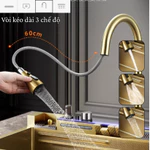 [Hàng Nhập Khẩu] Chậu rửa chén bát 5 phím đàn màu VÀNG nano, inox 304 cao cấp, vòi rửa đa năng, màn hình LED nhiệt độ — ảnh 5