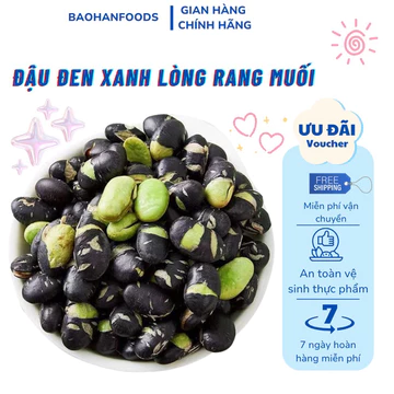 Đậu đen xanh lòng rang muối thơn ngon giòn ăn vặt ăn kiêng tốt cho sức khoẻ sản phẩm sạch nhà làm