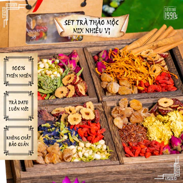 Set 20 Gói Trà Thảo Mộc Mix Nhiều Vị Giảm Cân Đẹp Da An Thần Thanh Nhiệt Tiệm Trà 1990s – Trà Detox Thảo Mộc Thiên Nhiên