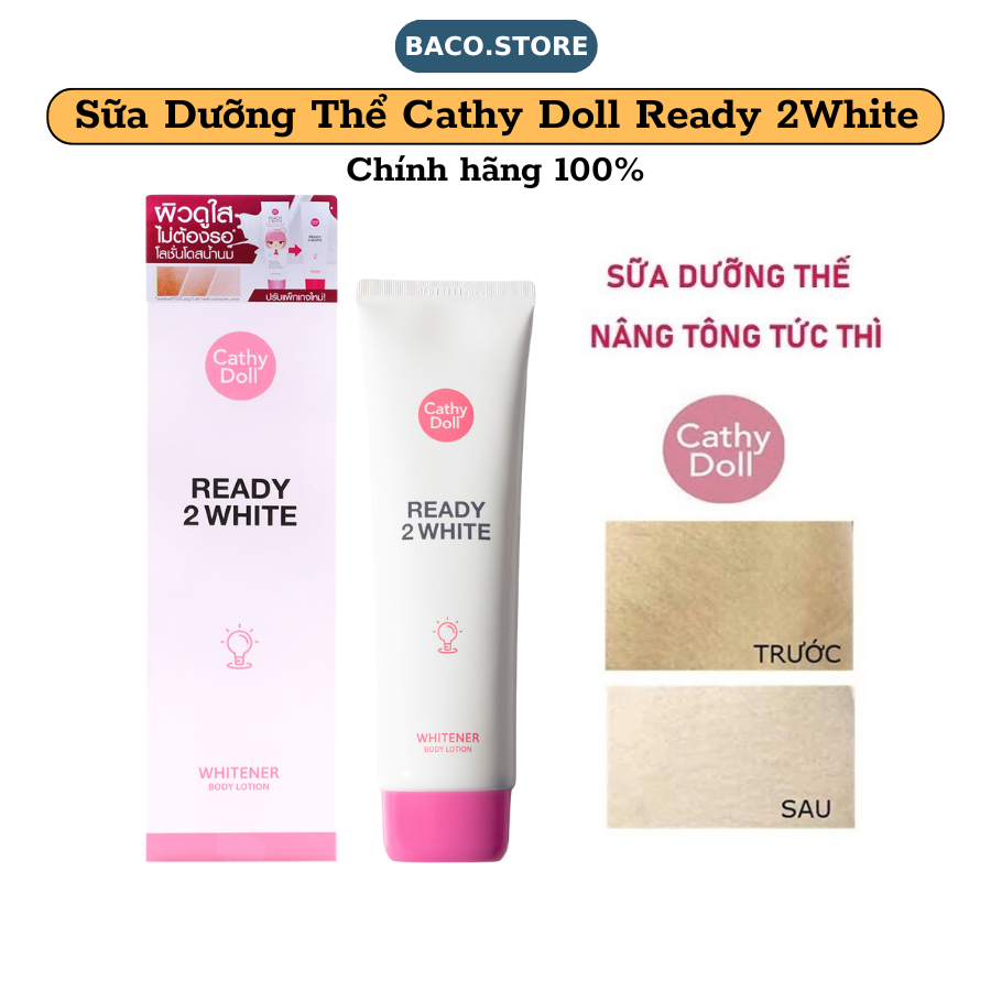 Sữa Dưỡng Thể Trắng Da Cathy Doll Ready 2 White 150ml Thái Lan