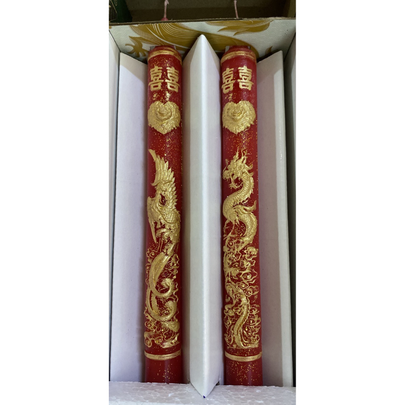 Nến Cưới TRUYỀN THỐNG Cao Cấp | Đèn Cầy Cưới Long Phụng | Lễ Gia Tiên - Ăn Hỏi - Huỳnh Gia Candle