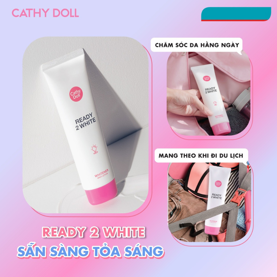 Sữa Dưỡng Thể Trắng Da Cathy Doll Ready 2 White 150ml Thái Lan