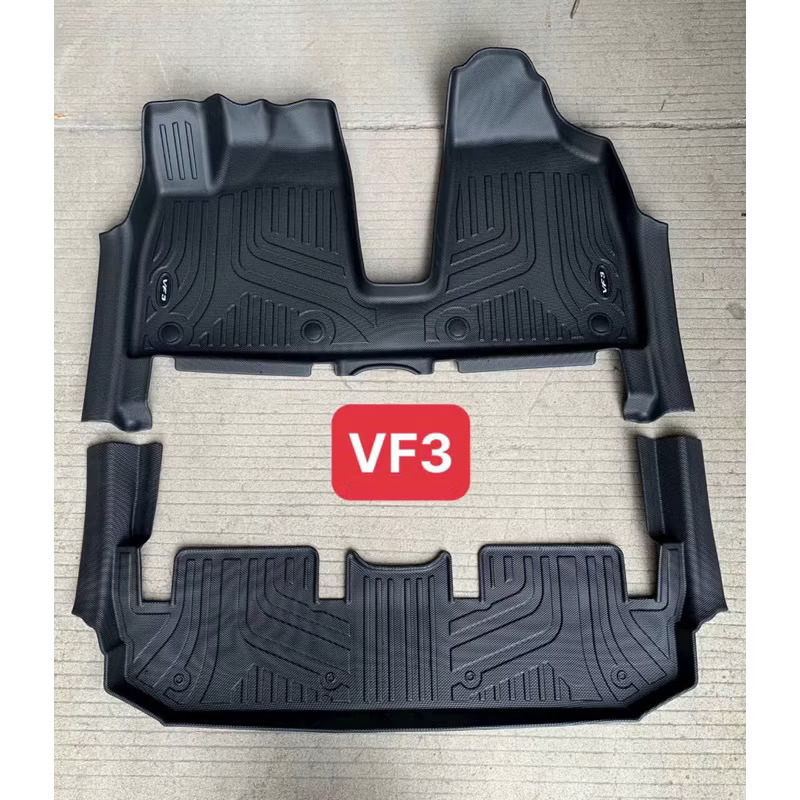 Thảm lót sàn nhựa TPE 5D xe Vinfast VF3 tràn viền hàng cao cấp