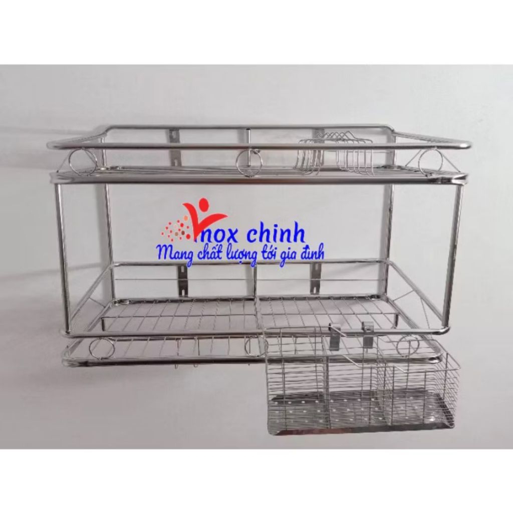 Kệ Úp Chén Đa Năng Inox, Kệ Úp chén treo 2 tầng treo tường inox 201 cao ...