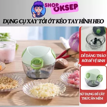 Dụng Cụ Xay Tỏi Ớt Kéo tay– Máy Xay Tỏi Ớt Cầm Tay – Cối Xay Tỏi - Dụng Cụ Băm Nhỏ - Xay Nhuyễn – Nghiền – Máy Xay Mini