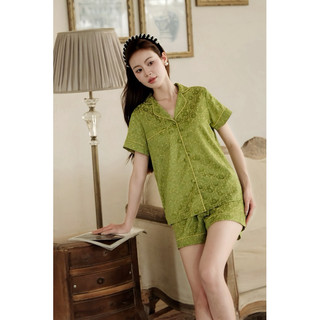 𝗛𝗮̀𝗻𝗴 𝗰𝗵𝗶́𝗻𝗵 𝗵𝗮̃𝗻𝗴 Bộ ngủ pyjama Gấm hoa cộc - O.N WORKSHOP