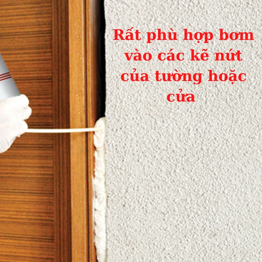 Keo bọt nở Apollo Foam chính hãng, keo bọt Apolo foam siêu dính có vòi theo kèm
