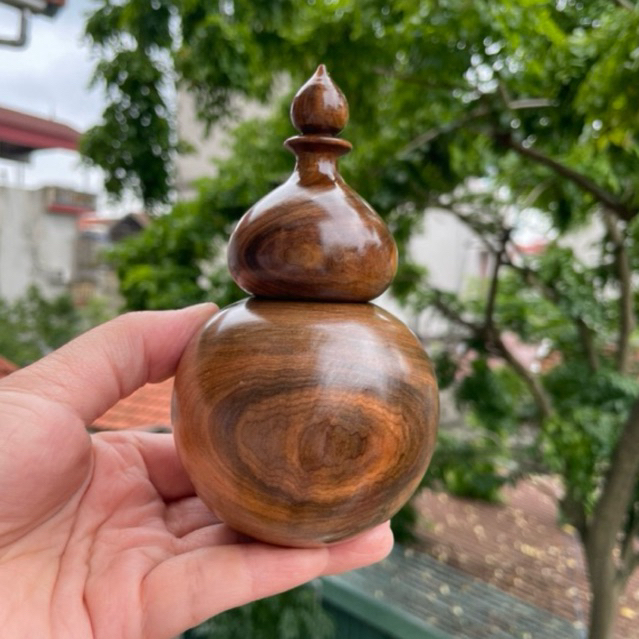 Lọ Tăm Hồ Lô Gỗ Bách.Xanh Mộc châu