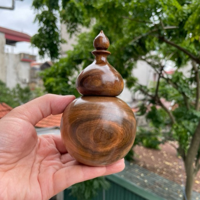 Lọ Tăm Hồ Lô Gỗ Bách.Xanh Mộc châu