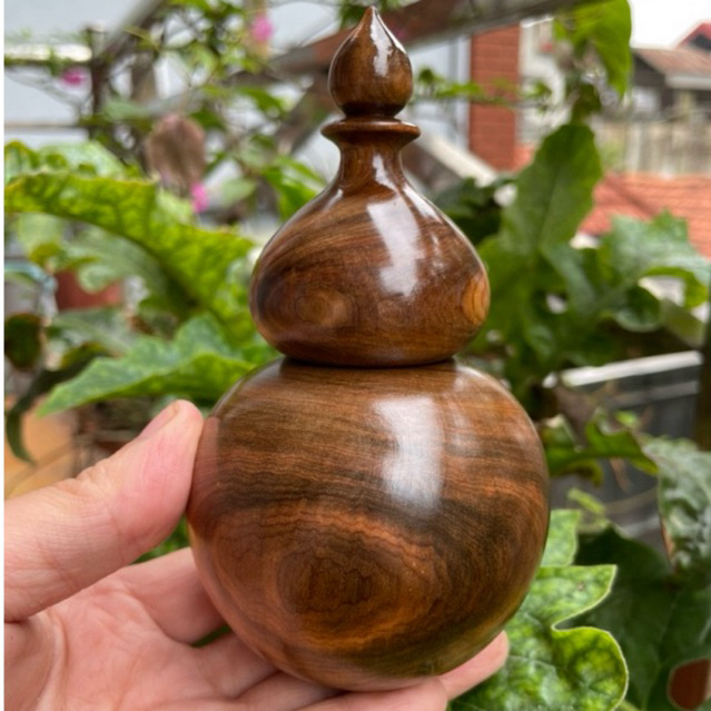 Lọ Tăm Hồ Lô Gỗ Bách.Xanh Mộc châu