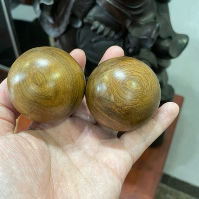 Combo 2 Viên Bi Lăn Tay Gỗ Bách Hương Mộc Châu thơm ngọt thư thái