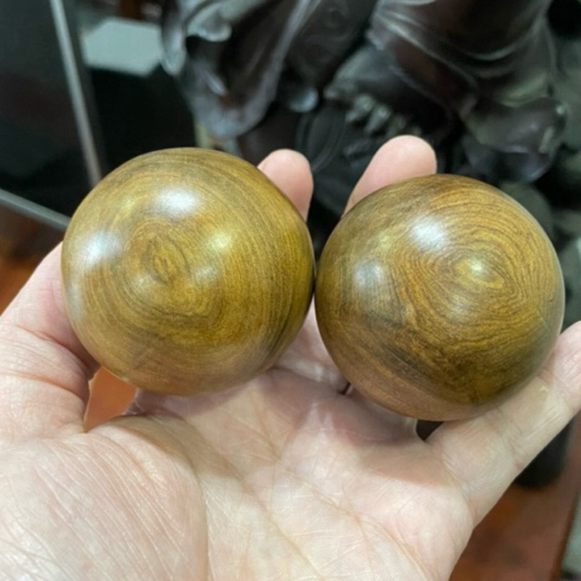 Combo 2 Viên Bi Lăn Tay Gỗ Bách Hương Mộc Châu thơm ngọt thư thái