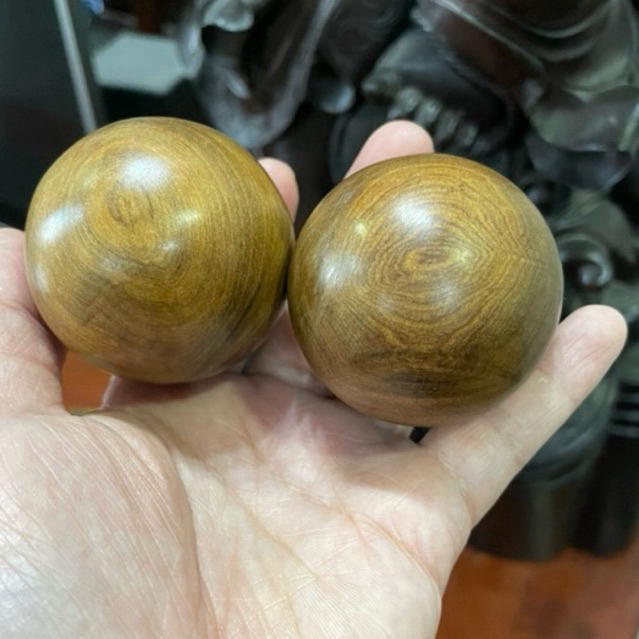 Combo 2 Viên Bi Lăn Tay Gỗ Bách Hương Mộc Châu thơm ngọt thư thái