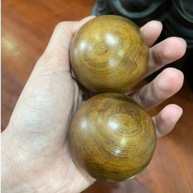 Combo 2 Viên Bi Lăn Tay Gỗ Bách Hương Mộc Châu thơm ngọt thư thái