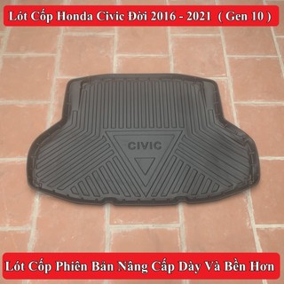 { Loại Dày } Lót Cốp Honda Civic Đời 2016 - 2021Thảm Cốp Không Mùi Khó Chịu
