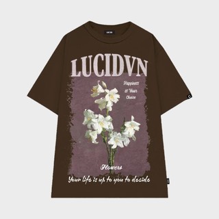 Áo Thun LUCID Local Brand Unisex LUCID FLOWER Nam Nữ Tay Lỡ From Rộng Chất Cotton