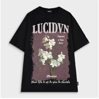 Áo Thun LUCID Local Brand Unisex LUCID FLOWER Nam Nữ Tay Lỡ From Rộng Chất Cotton