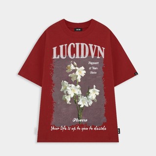 Áo Thun LUCID Local Brand Unisex LUCID FLOWER Nam Nữ Tay Lỡ From Rộng Chất Cotton