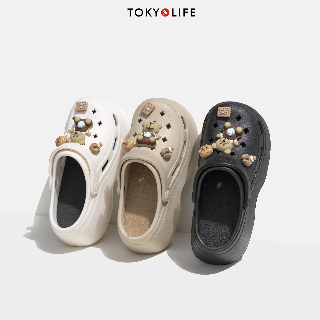 Dép Sục Nữ Đế Cao 7cm Siêu Nhẹ Thoáng Khí Tặng Kèm Sticker 40004778- TOKYOLIFE