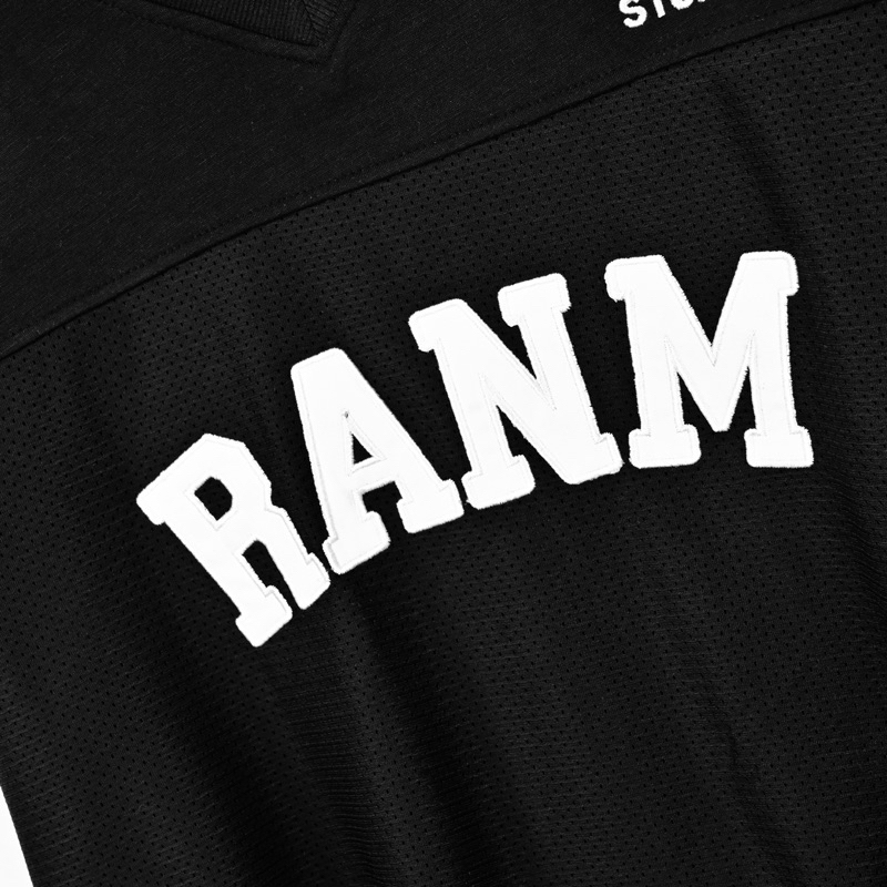 Áo Thun Boxy Nam Cổ V Thêu Chữ RANM Form Rộng Unisex Cotton Mesh Local Brand TMT.STU | TMTD16